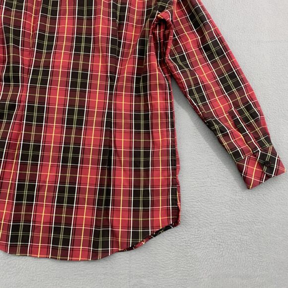 Orvis Shirt Womens 6 Red Black Plaid Long Sleeve Button Up 100% Cotton Pocket - Picture 15 of 16